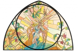 projekt witrażu "Święty Franciszek"
