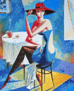 Krystyna Bujnowicz, Łódź<br/>"W kawiarni"