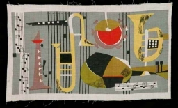 Zdzisława Szymańska, tkanina konfekcjonowana (ścierka), pracownia Marii Obrębskiej-Stieberowej w PWSSP w Łodzi, 1964