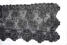 Fragment szala; koronka klockowa; Polska. II poł. XIX w.