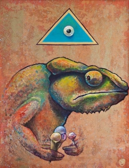 onasz Koperkiewicz (ur.1988), Jaki Jest Twój Kolor (2014), technika mieszana, płótno 65x50 cm
