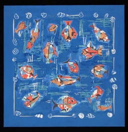 Projekt chustki na głowę, Krystyna Bartczak (proj.), Łódź, 1966