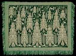 Tkanina podwójna „Las”, Teresa Pryzmont, sygn. T. P., Wasilówka (Polska Północno-Wschodnia), 2008