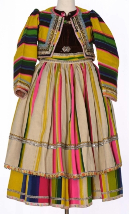 Strój ślubny (zapaska, wełniak, kaftan), Bogoria Górna (Łowickie), 1928
