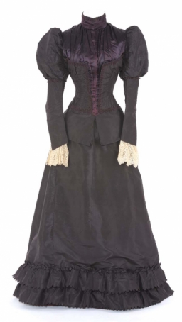 Dwuczęściowa suknia spacerowa (stanik i spódnica), Wielka Brytania (?), ok. 1890