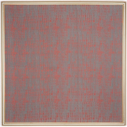„Bez tytułu”, 1992, żakard komputerowy, poliester, 100 x 100 cm